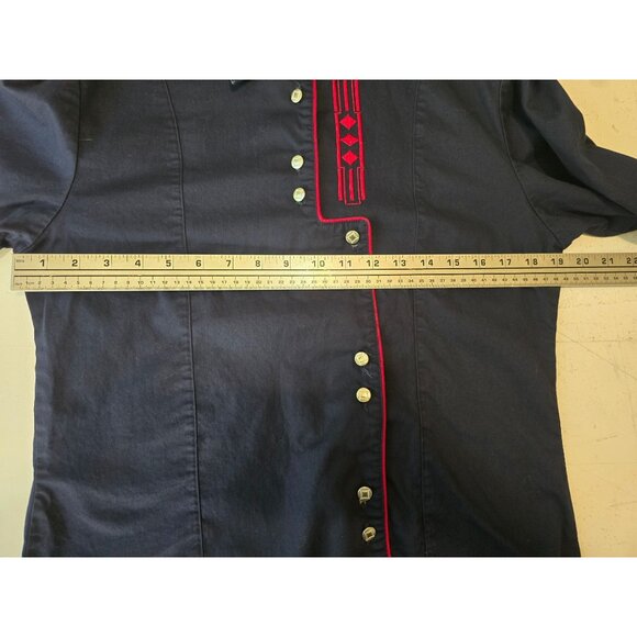 VTG 1970s Wrangler Western Wear Women Shirt Rodeo Rockabilly Embroidery - Picture 3 of 5